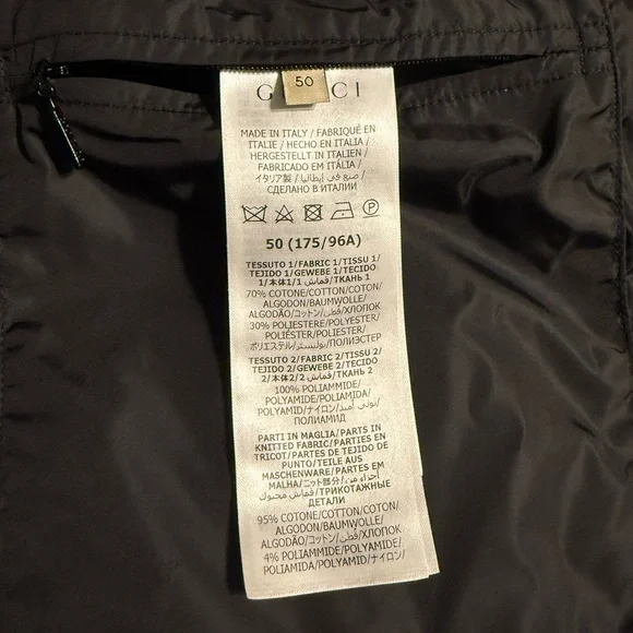 Gucci Black Patterned Bomber Jacket - Picture 5 of 5